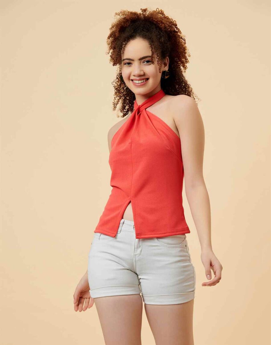 Red Halter Neck Top - Image 3