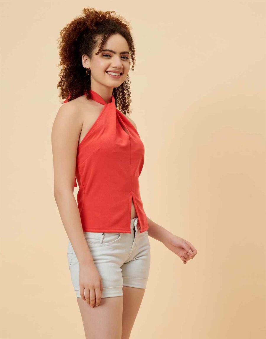 Red Halter Neck Top - Image 5