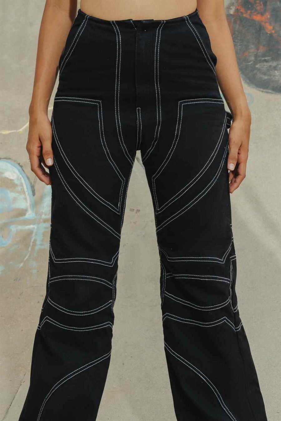 Illusio Black Wide Pants - Image 5