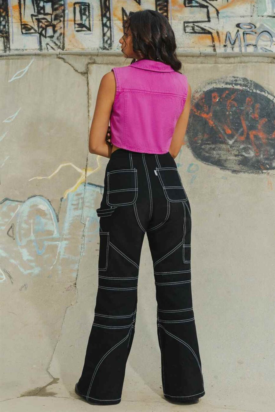 Illusio Black Wide Pants - Image 6