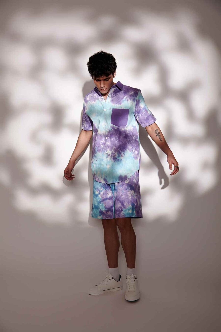 Tie & Dye Twill Shirt and Shorts Set - Image 4