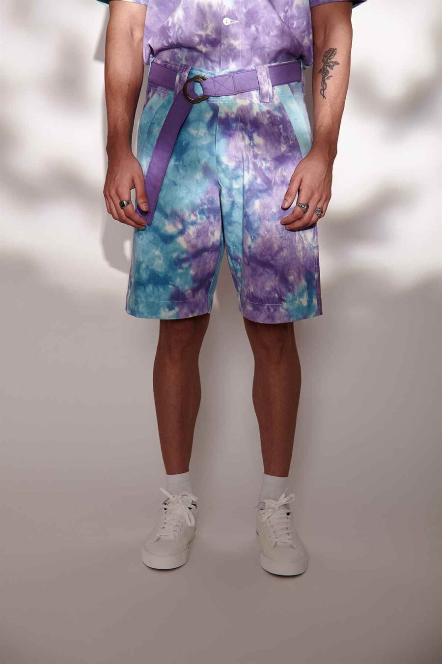 Tie & Dye Twill Shirt and Shorts Set - Image 3